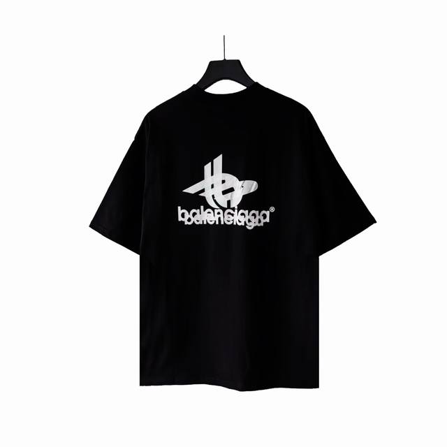 Real shot details + size chart Balenciaga double-print short-sleeved shirt Oval