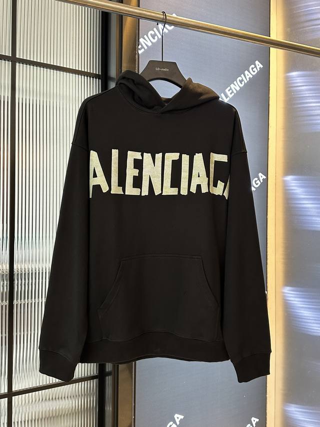 Top-tier version Balenciaga letter masking tape yellow tape unisex couple celebr