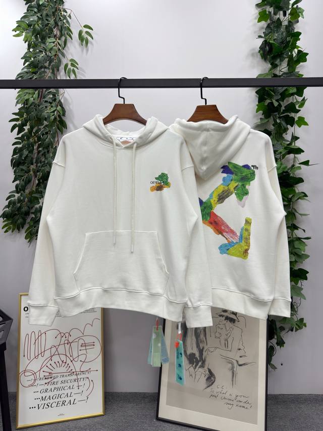 In Stock: # Autumn/Winter New Arrival! Brand: Off-White Watercolor Oil Painting