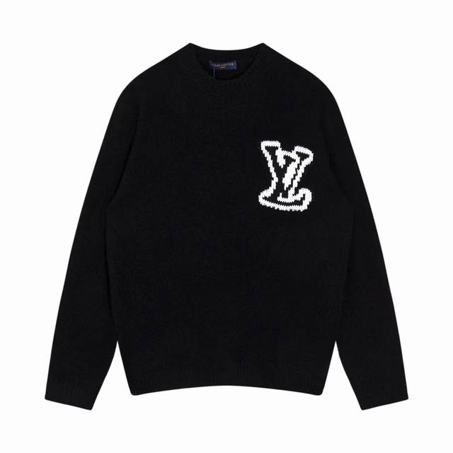 Lv Fw Latest V-Neck Jacquard Pullover Sweater. This sweater is made of 37% wool,