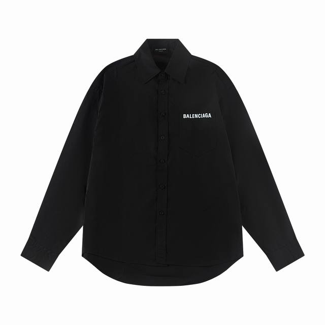 Balenciaga Oversized Shirt. Features patch pockets on the back and front. The fa