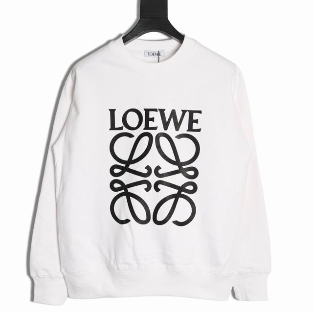 Loewe 25Fw Clover Print Crew Neck Sweatshirt (Ddd) 480G Premium Combed Cotton Fa