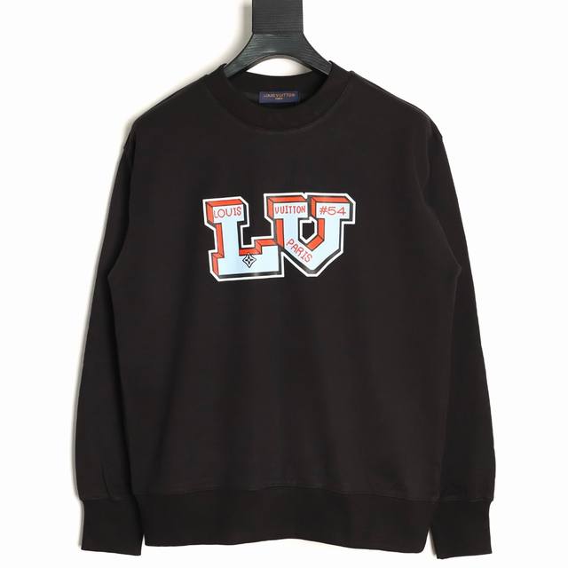 Louis Vuitton Lv 25Fw 54 Printed Crew Neck Sweatshirt (Ddd) 480G High-Grade Comb