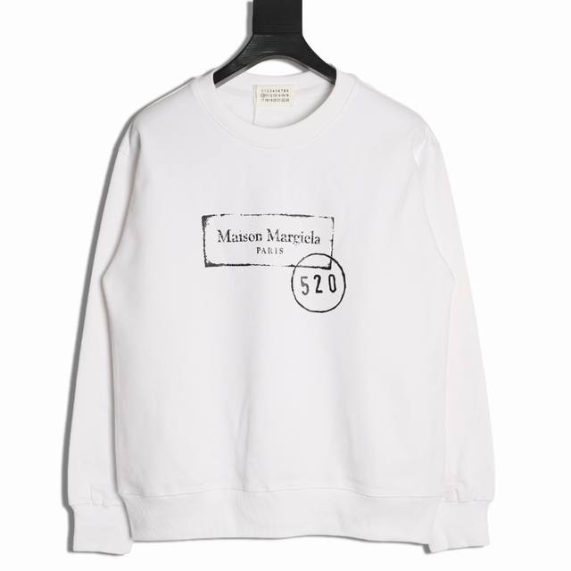 Maison Margiela 25Fw 520 Printed Crew Neck Sweatshirt (Ddd) 480G Premium Combed