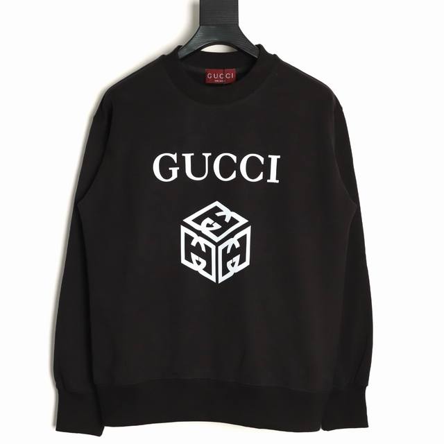 Gucci 25Fw Cube Print Crew Neck Sweatshirt (Ddd) 480G High-Grade Combed Cotton F