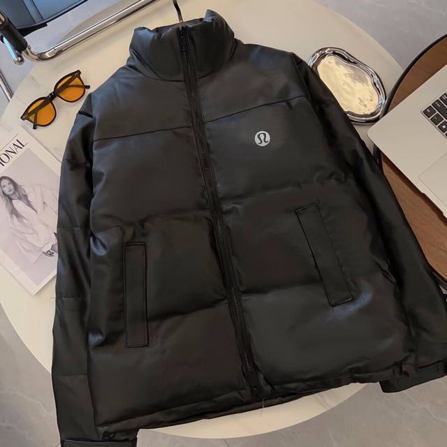 Special offer! Lulu Lemon Leather Jacket with Stand Collar, a super popular styl