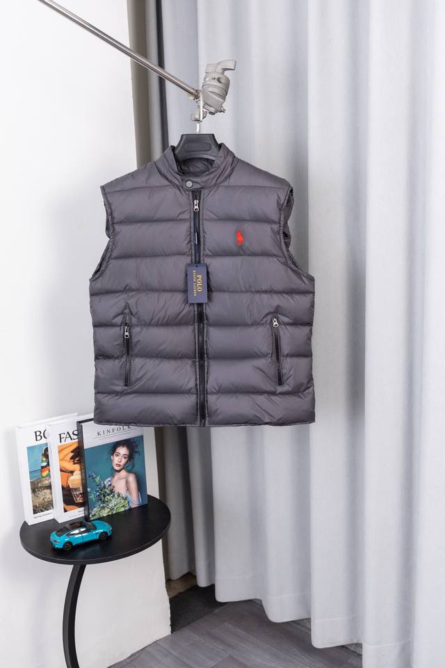 Style No.: M033 Ralh Lauren Equestrian Embroidered Hooded Down Vest Olo Pony Log