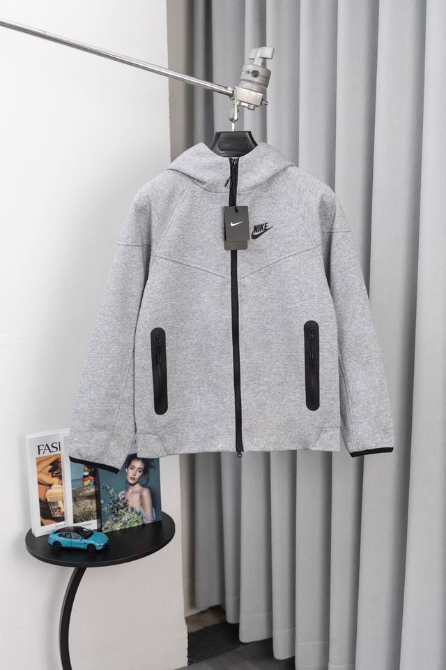 Style Number: M027 Nike Tech Fleece Men's Spring Hoodie Jacket with Knit Casual