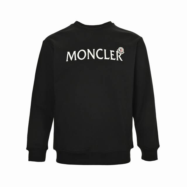 Moncler Classic Flocked Logo Crew Neck Sweatshirt (Ddd) 420g pure cotton fabric,