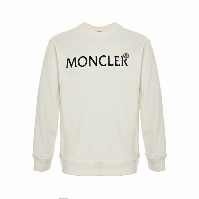 Moncler Classic Flocked Logo Crew Neck Sweatshirt (Ddd) 420g pure cotton fabric,