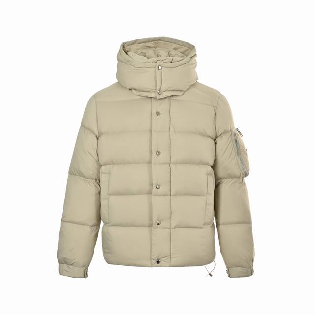 Prada 25Fw Hooded Down Jacket with Triangle Logo Pockets on Arms. Made with 80%