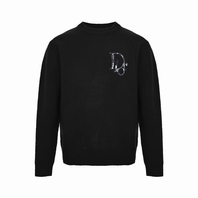 Dior 24Fw Monogram Embroidered Pattern Knit Pullover Sweater. A classic Dior ite