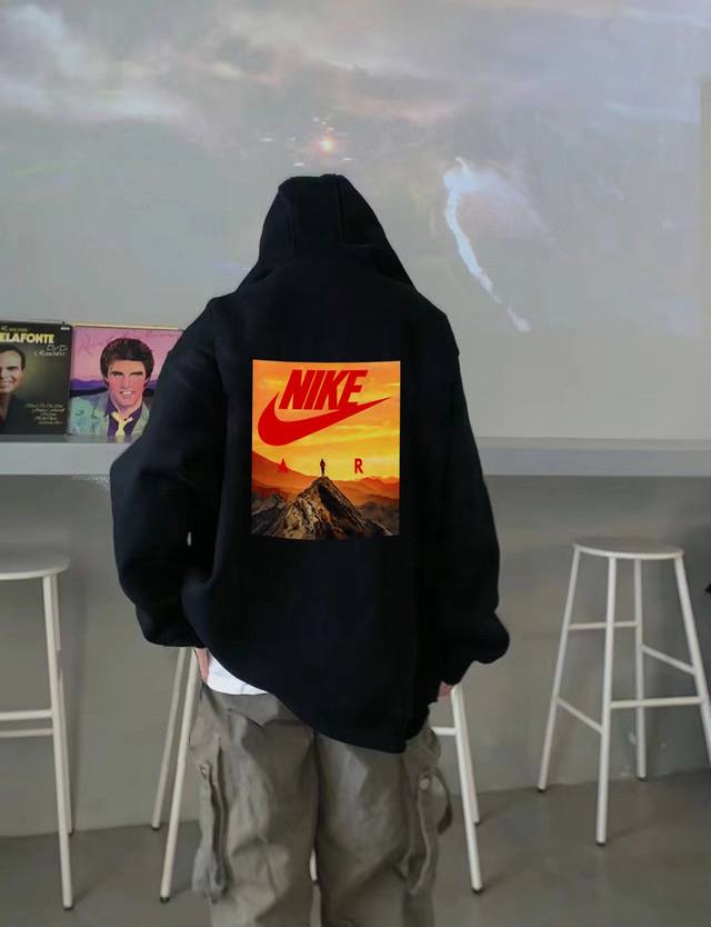 Nike Peak Beauty Spring/Autumn Hooded Sweatshirt. Made with Xinjiang cotton fabr