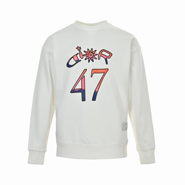 Dior 47 Printed Crew Neck Sweatshirt 25Fw Autumn/Winter New Crew Neck Sweatshirt