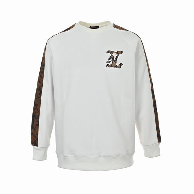 Louis Vuitton 25Fw Brocade Cloud Applique Embroidered Crew Neck Sweatshirt. Made