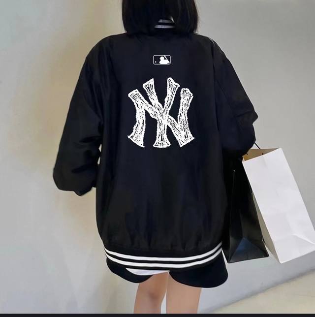 Mlb Yankees-Ny Sketch Spring/Autumn New Creative Logo Loose Jacket Baseball Jack