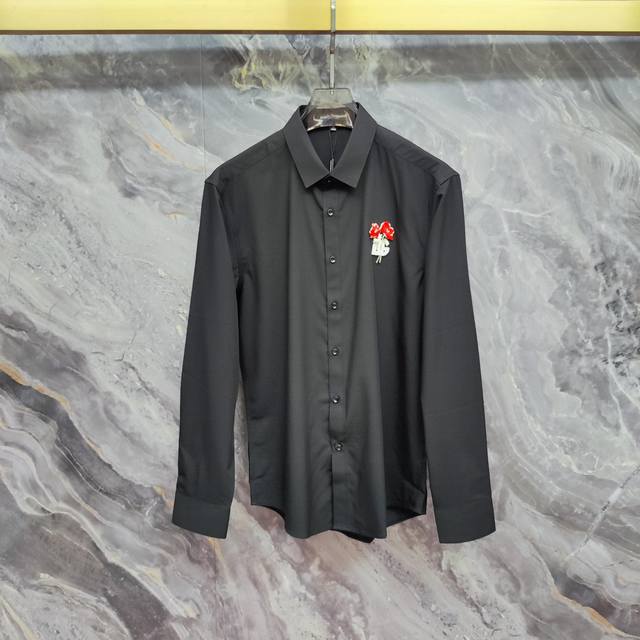 Dolce & Gabbana (Dg) 2025 Spring/Summer New Long-Sleeved Shirt, High-End Version