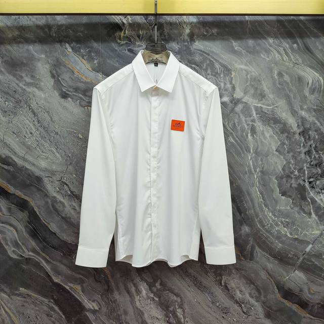 Hermes 2025 Spring/Summer New Long-Sleeve Shirt, High-End Version! Custom-made f