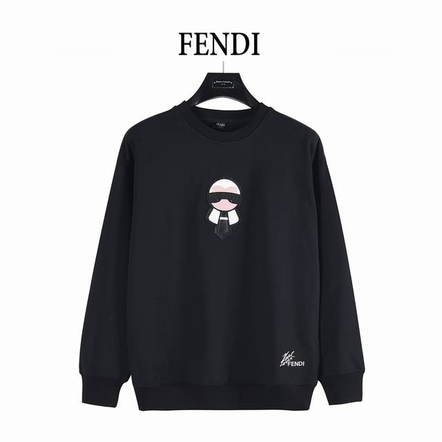 Fendi 25Fw Karl Lagerfeld Embroidered Logo Sweatshirt (Ddd) - A popular item fro
