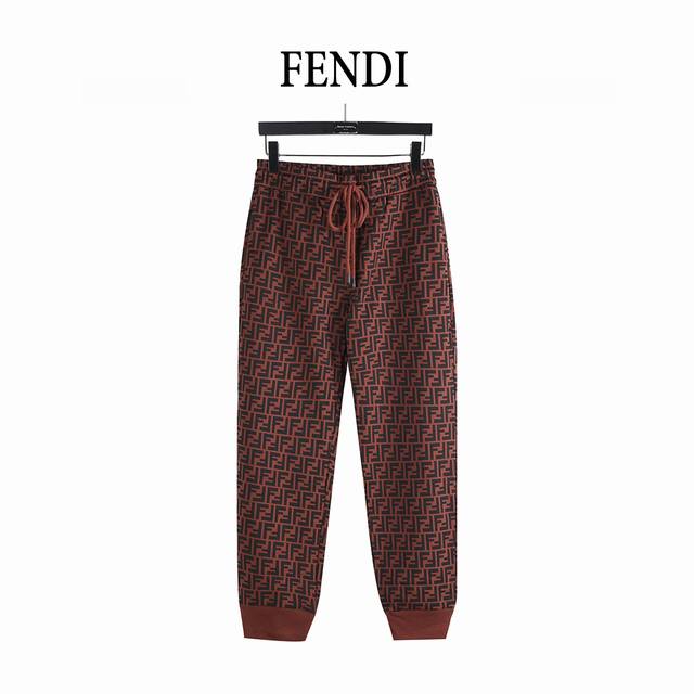 Fendi 25Fw Double F element all-over logo print trousers. Understated luxury, cl
