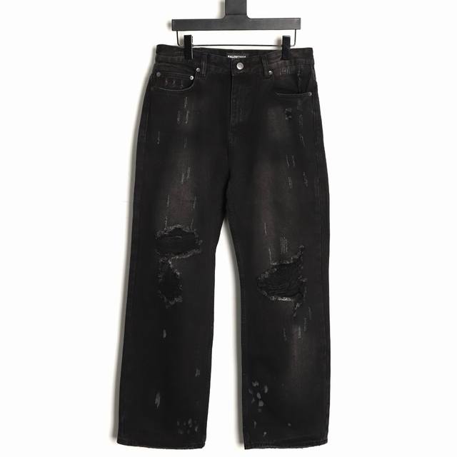 Balenciaga 25Fw Distressed Jeans ( Baggy fit) Made with imported 13.5 oz heavywe