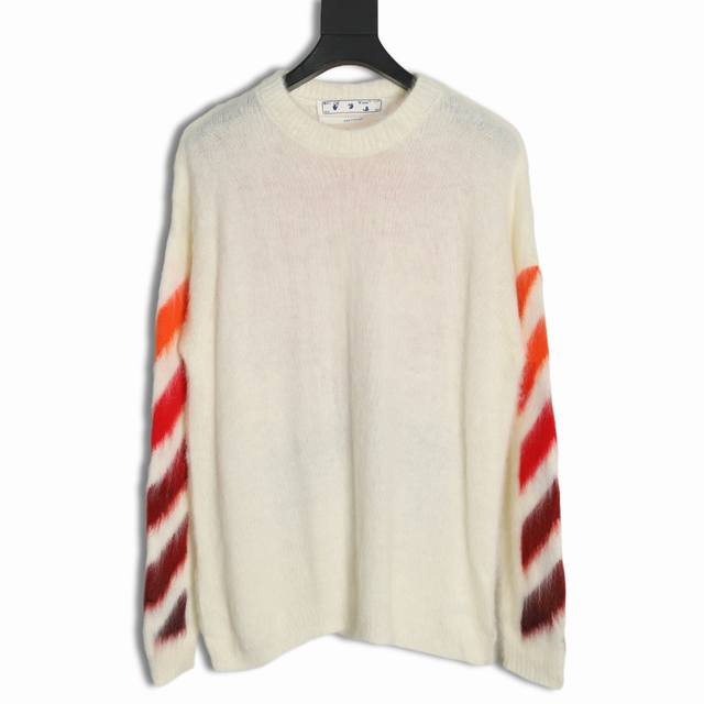 Off White Ow Mohair Sweater (Ddd) Made with 50% 12-count South African mohair, 3