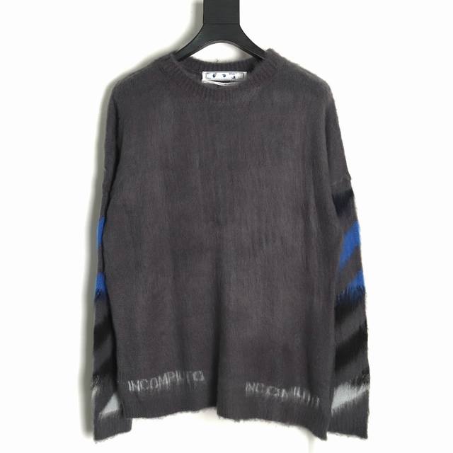 Off White Ow Mohair Sweater (Ddd) Made with 50% 12-count South African mohair, 3