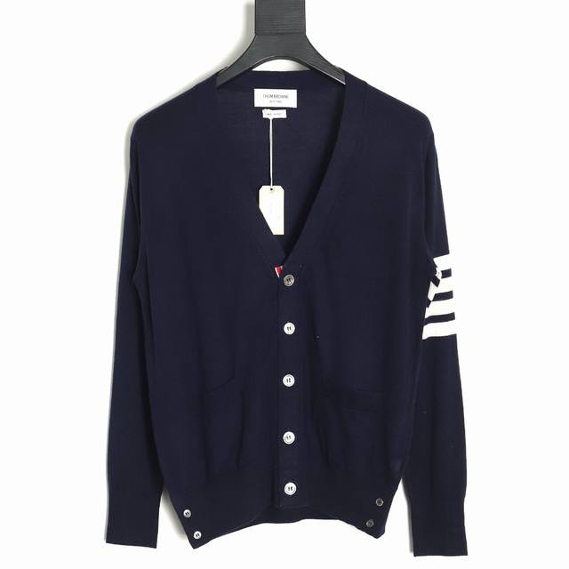 Thom Browne Tb Tom Browne 23Fw Fine Wool Cardigan Navy Blue This product feature