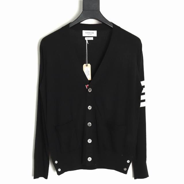 Thom Browne Tb Tom Browne 23Fw Fine Wool Cardigan Black (Ddd) This product featu