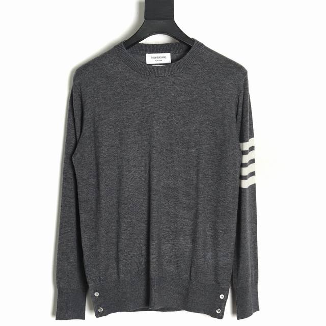 Thom Browne Tb Tom Browne 23Fw Fine Wool Crew Neck Sweater Dark Grey This produc