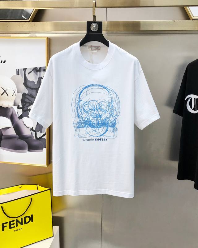 McQ*Een 2025 Spring/Summer New Arrival Original Men's Crew Neck Short Sleeve T-S