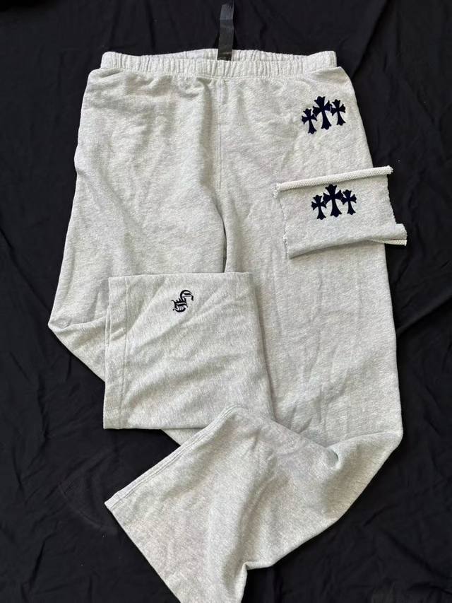 Chromehearts | Flocked Loose Straight Leg Pants 2025 Autumn/Winter New Embroider