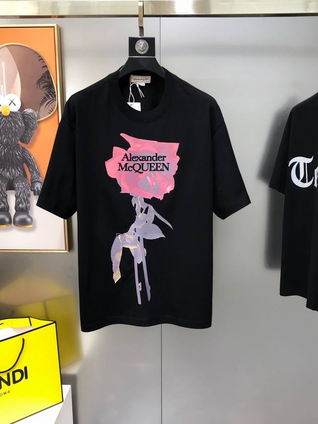 McQ*Een 2025 Spring/Summer New Arrival Original Men's Crew Neck Short Sleeve T-S