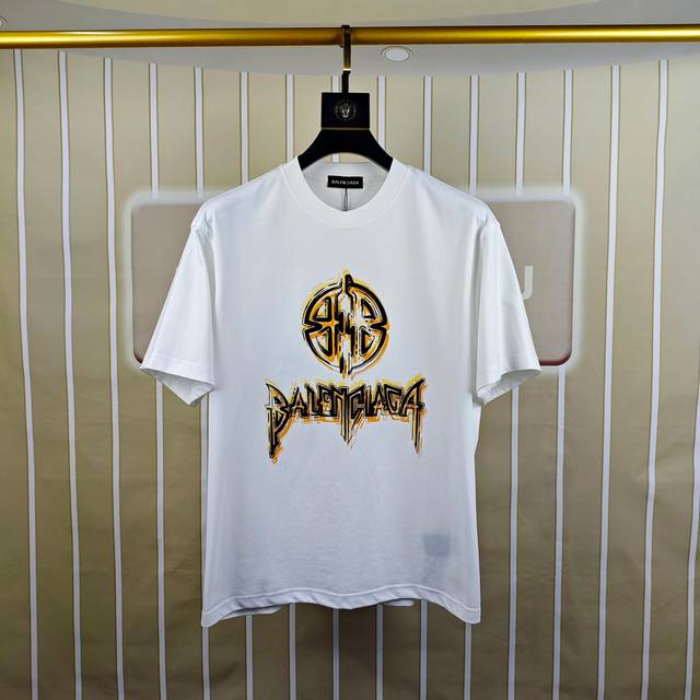 Balenciaga 2025 Spring/Summer New Arrival Men's Crew Neck Short Sleeve T-Shirt,