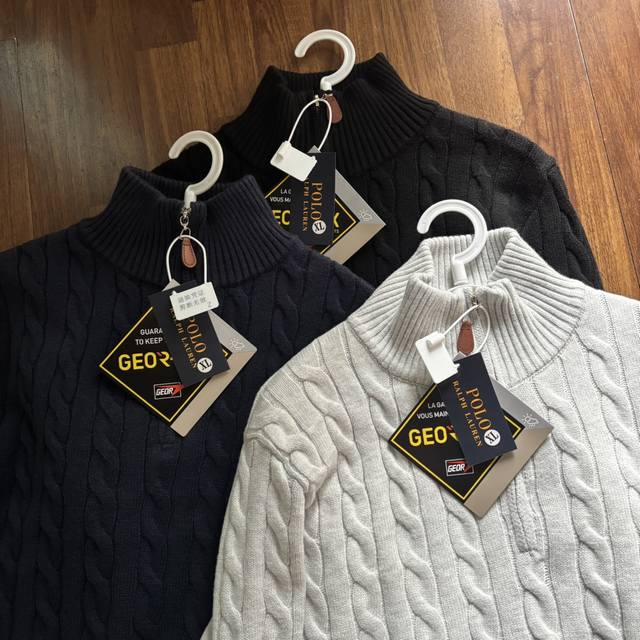 Ralph Lauren Tri-Color Old Money Style Pony Comfortable Casual Solid Color Stand