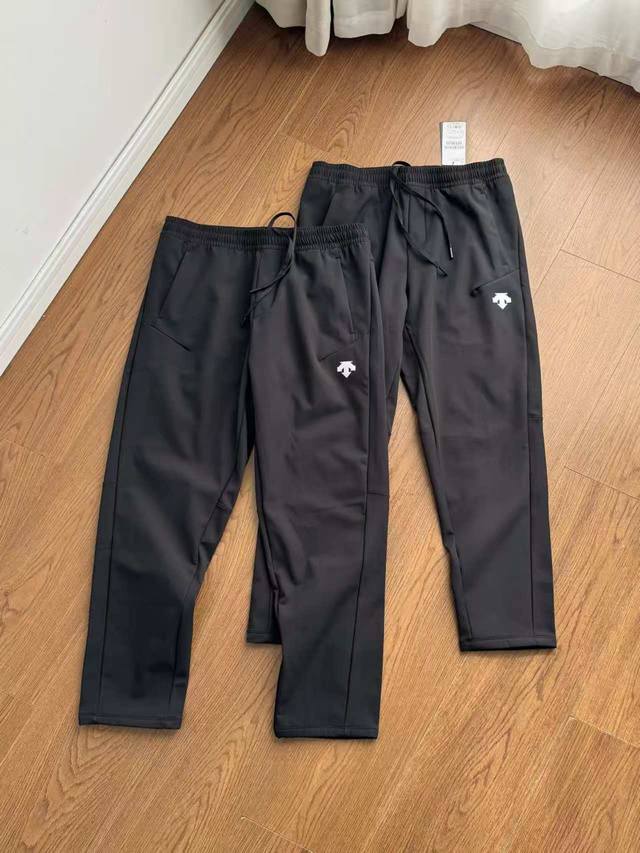 New Arrival! Descente Drawstring Straight-Leg Couple Outdoor Casual Fleece-Lined