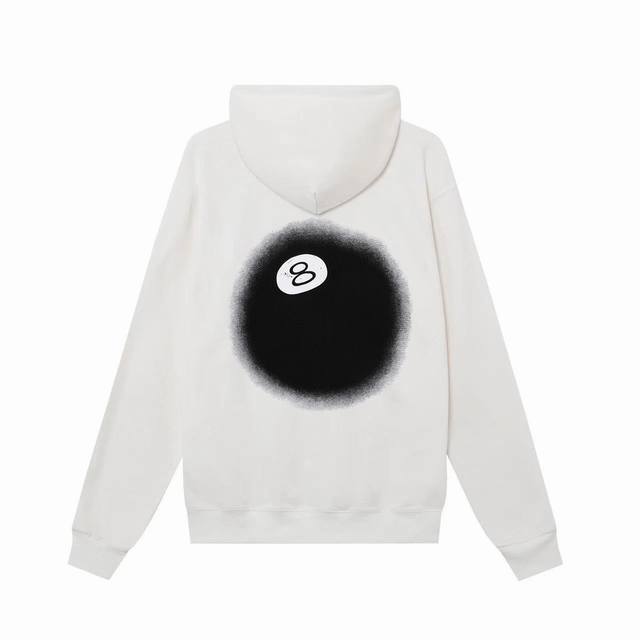 Stussy Metal Sheet Metal Crown Print Early Autumn New High-Quality Loose Hooded