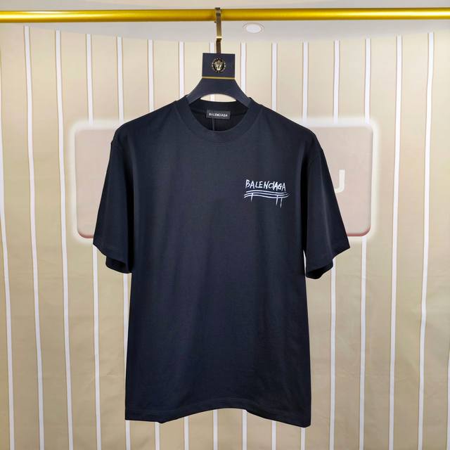 Balenciaga 2025 Spring/Summer New Arrival Men's Crew Neck Short Sleeve T-Shirt,