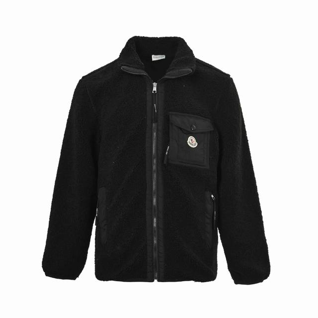 Moncler 25Fw Pocket Logo Shearling Jacket (Ddd) Made from 100% polyester fiber u
