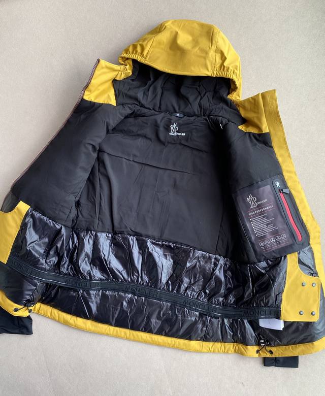 New high-quality Mon 25Fw outdoor series ski hooded sports down jacket High-end