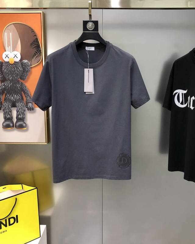 D*Or Dior 2025 Early Spring New Arrival Original Men's Crew Neck Short Sleeve T-