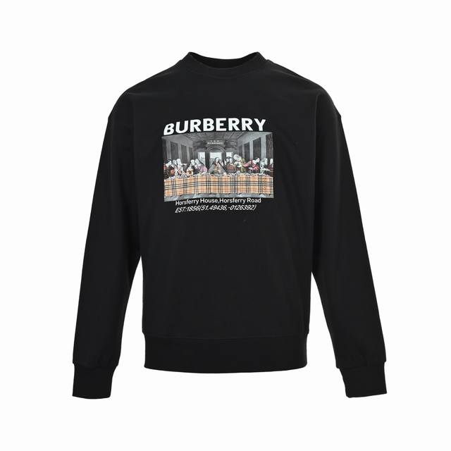 Burberry Last Supper Print Crew Neck Sweatshirt 25Fw Autumn/Winter New Crew Neck