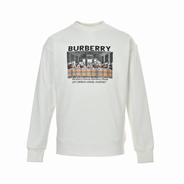 Burberry Last Supper Print Crew Neck Sweatshirt 25Fw Autumn/Winter New Crew Neck