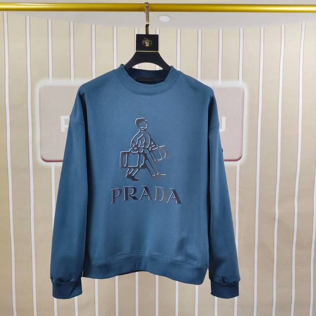 Ada Prada 2025 Autumn/Winter New Original Men's Casual Sweatshirt High-end Custo