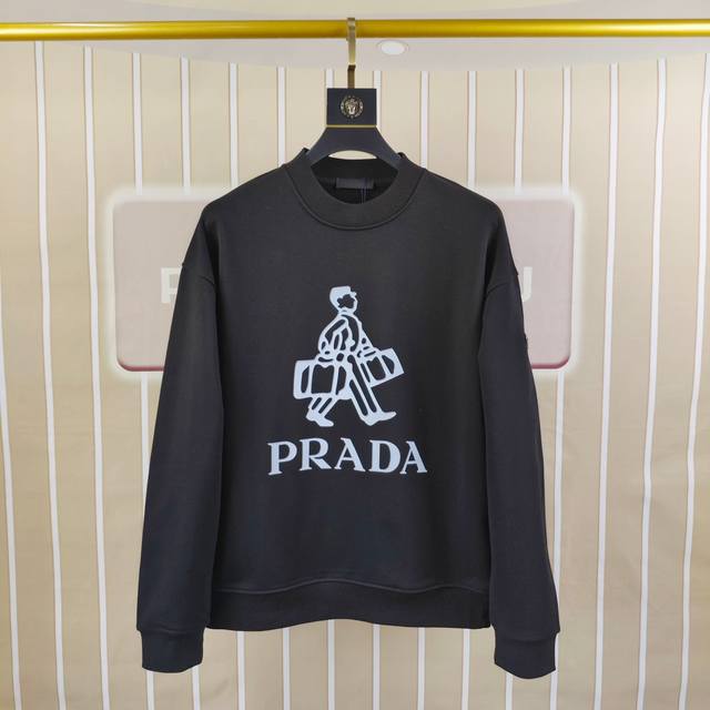 Ada Prada 2025 Autumn/Winter New Original Men's Casual Sweatshirt High-end Custo