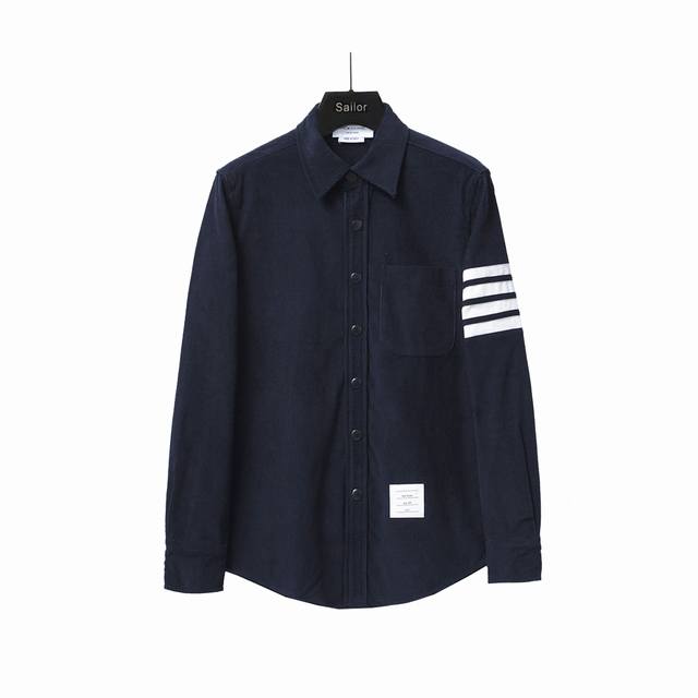 Real shot details + size chart Thom Browne 24Ss Corduroy Striped Thin Shirt Jack