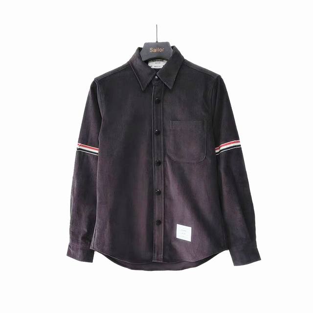 Real shot details + size chart Thom Browne Corduroy Double Sleeve Label Webbing