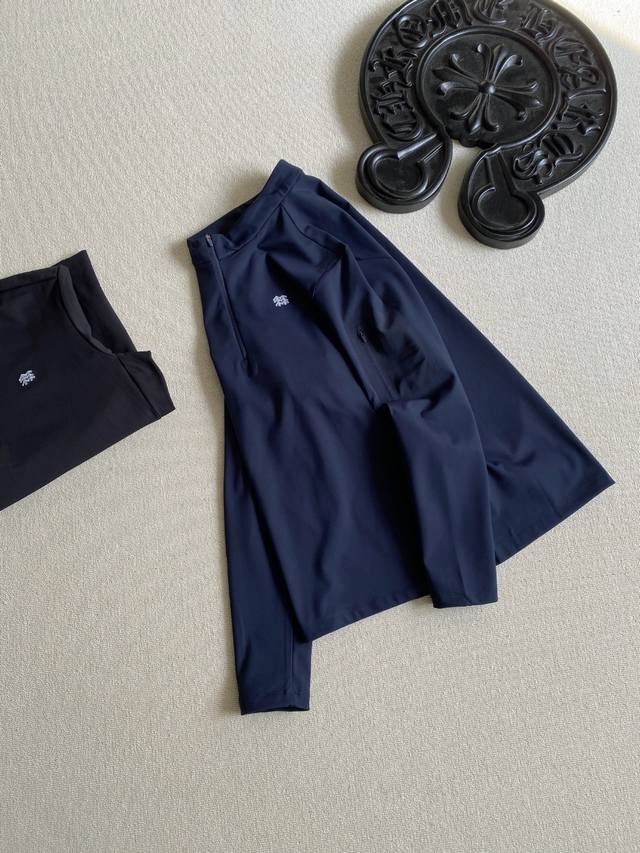 Kolon Sport Men's Fleece Jacket, Polartec Blend Half-Zip Long-Sleeve T-Shirt, Ba