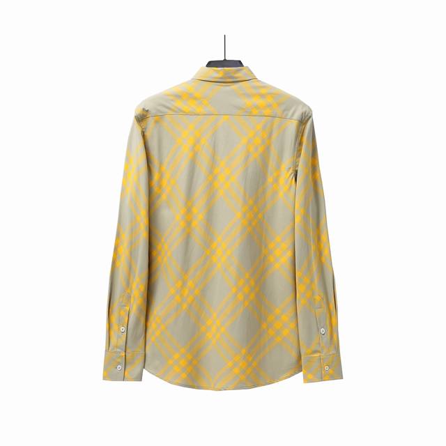 Real shot details + size chart Burberry new check twill long-sleeved striped shi