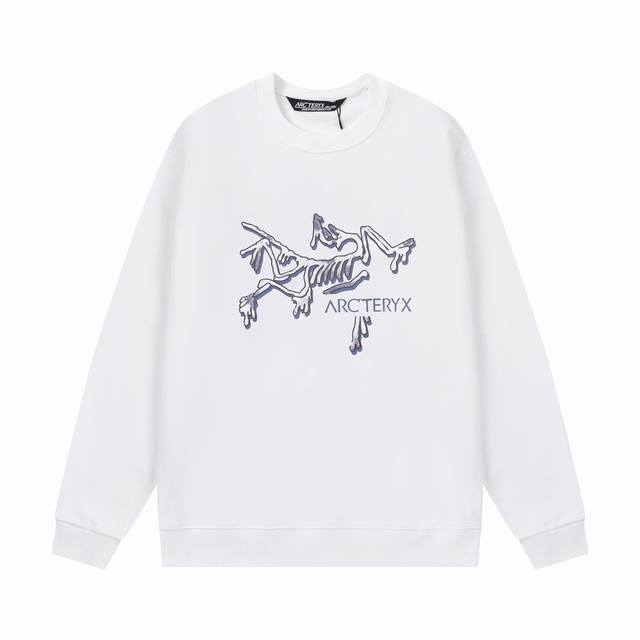Arcteryx 24Ss Crew Neck Sweatshirt with Logo Ink-Style Letter Print on Chest Fab